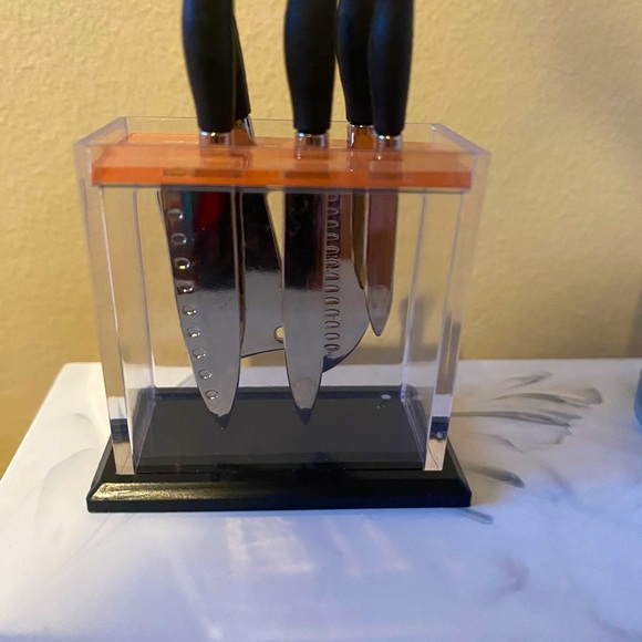 Barbie kitchen Accessory Butcher Block Knife 6 pc Set - Picture 1 of 11